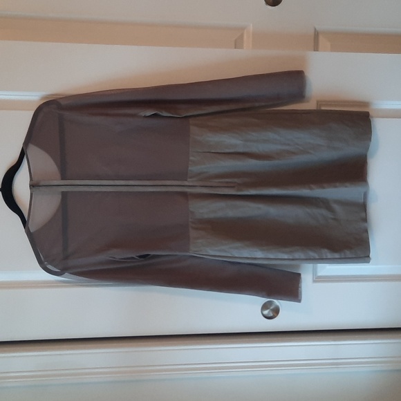 BCBGMAXAZARIA Tan Faux Leather Dress with Mesh Back Size 8 - Picture 2 of 6